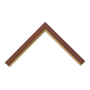 Κορνίζα Κερασί με Χρυσό 22x14 mm