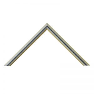 Κορνίζα Καρυδί με Χρυσό 14x16 mm