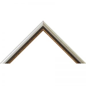 Κορνίζα Γκρι με Χρυσό Φιλέτο 15x25mm