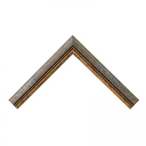 Κορνίζα Καρυδί Σκούρο με Χρυσό Φιλέτο 15x25mm