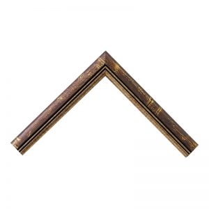 Κορνίζα Καρυδί με Χρυσό Φιλέτο 15x25mm